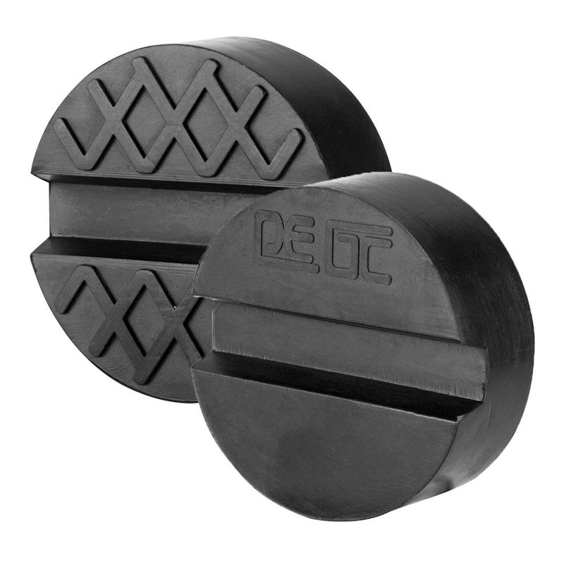 DEDC Universal Floor Jack Pad,Pinch Weld Side Frame Rail Protector Puck,Slotted Rubber Jack Pad Adapter Car Lift Frame Rail Protection Accessorie - 1 Pc - Image 1